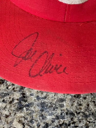 Joe Oliver Signed Cincinnati Reds Hat Early 90s - Picture 10 of 11