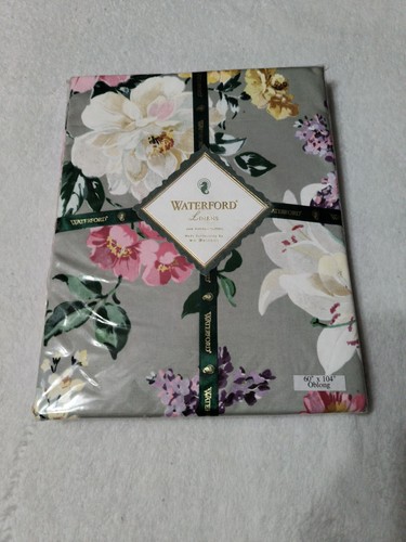 New WATERFORD LINENS Yardsley Tablecloth Oblong 60" x 104" Cotton Sateen - Picture 9 of 16
