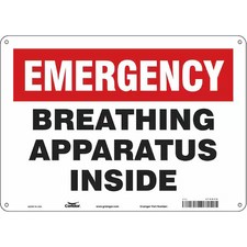 CONDOR 479H30 Safety Sign, 10 in Height, 14 in Width, Aluminum, Horizontal