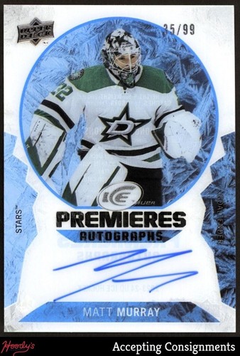 2023-24 Upper Deck Ice Ice Premieres Autographs Matt Murray AUTO 35/99