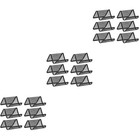 Set of 3 Business Card Holders for Desk Display Rack Organizer Iron Case