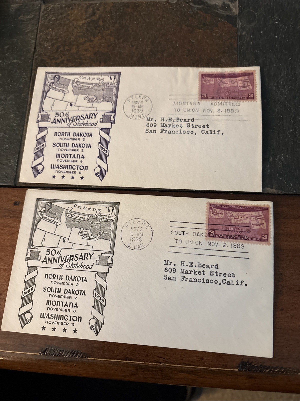 43 First Day Issue of Stamps of States in the United States ￼