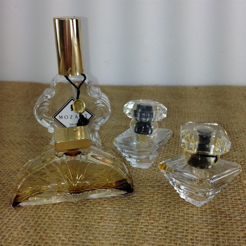 Konvolut 4 Vintage Parfum Flakon leer Schminktisch Glaswaren Miniatur - Bild 1 von 6
