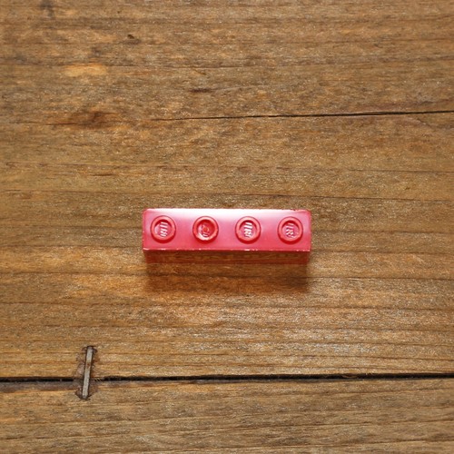 LEGO 60581pb086 Red Panel 1x4x3 with Side Supports - Hollow Studs with Rust-eze - Picture 2 of 3