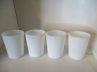 4 Vintage Opalescent  Iridescent Milk Glass 3,5 inch Tumbler Cups