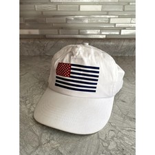 Vintage American flag white snapback hat