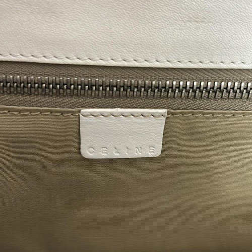 Celine weiße Ledertasche Tasche authentisch gebraucht Designer Handtasche authentisch - Bild 8 von 8