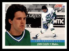 1991 John Cullen 421 Whalers  Score Hockey Sports Trading Card TC CC