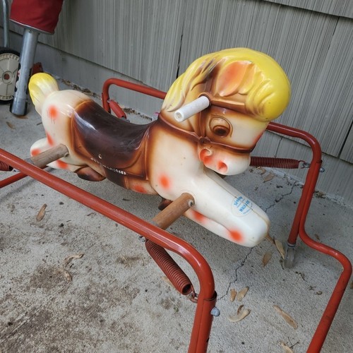 Vintage Antique "Wonder Horse" 4-Springs Rocking Bouncing Horse - Picture 11 of 15