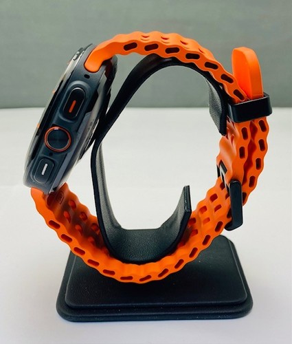 Montre connectée Samsung Galaxy Ultra S51Z avec bracelet caoutchouc orange SM-L705U - Photo 10 sur 11
