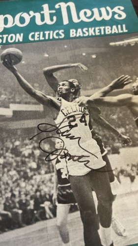 1966 Boston Celtics vs Philadelphia 76ers Program Signed By Sam Jones EX - Picture 2 of 7