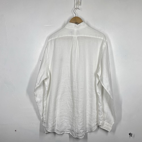 Ralph Lauren Linen Shirt Mens XXL White Long Sleeve Summer Holiday Lightweight - Picture 6 of 9