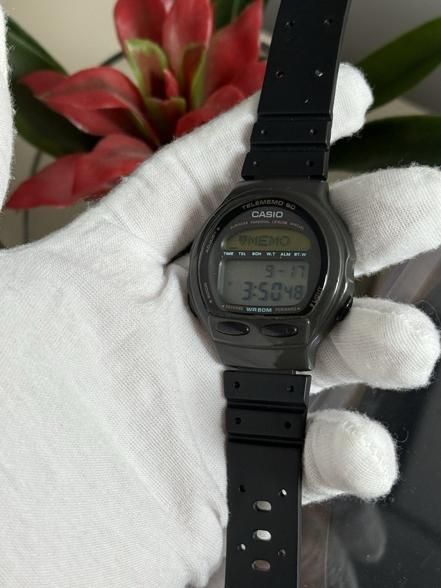 RARE Vintage 1992 Casio Db-56w Digital Telememo 50 Watch Made in