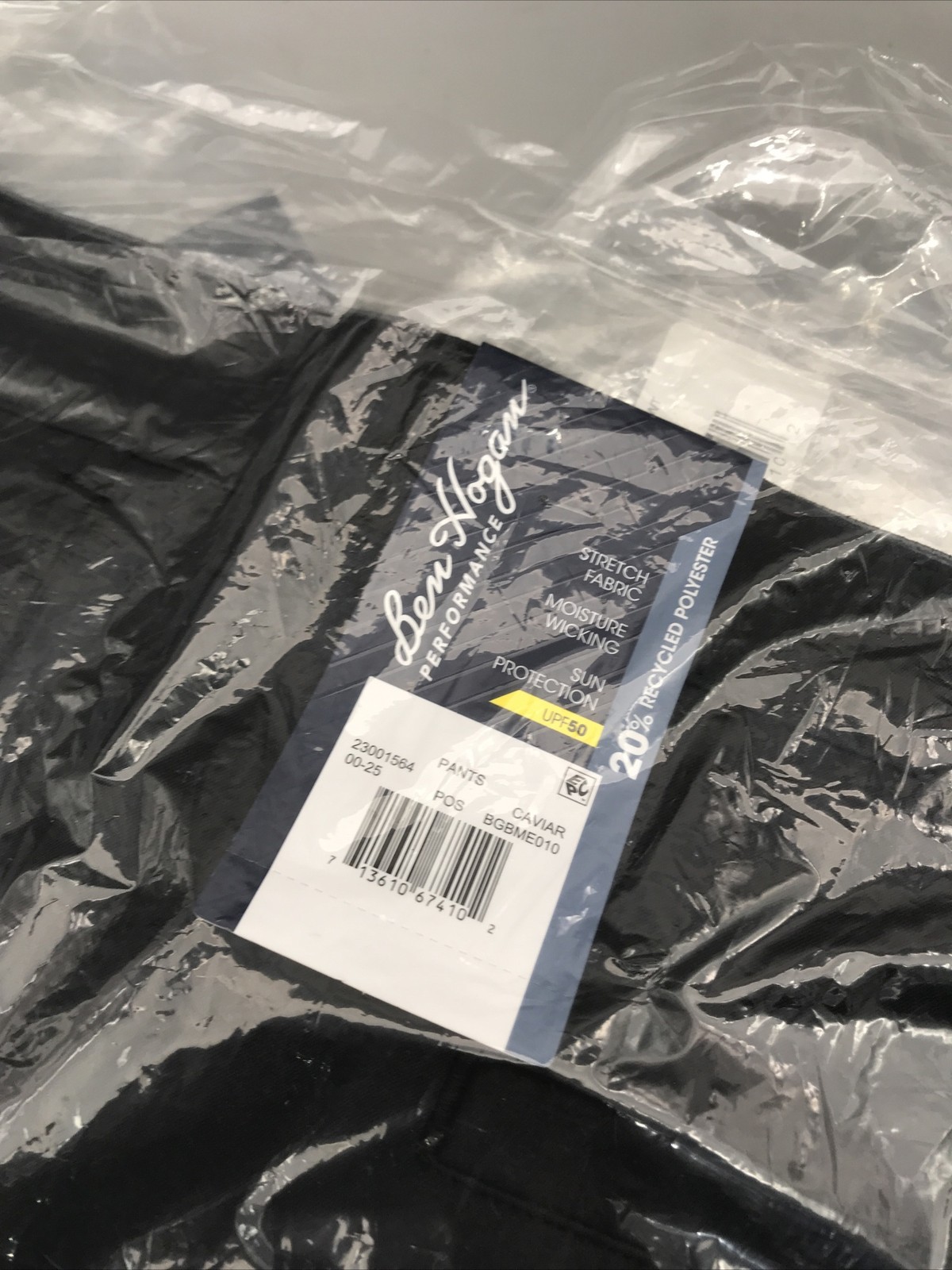 Ben Hogan Mens Performance Pants Stretch Fabric Size 44x32 Caviar Black New