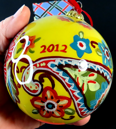 LEER Lote de 5 adornos de vidrio Vera Bradley años mixtos 4" - Imagen 8 de 13