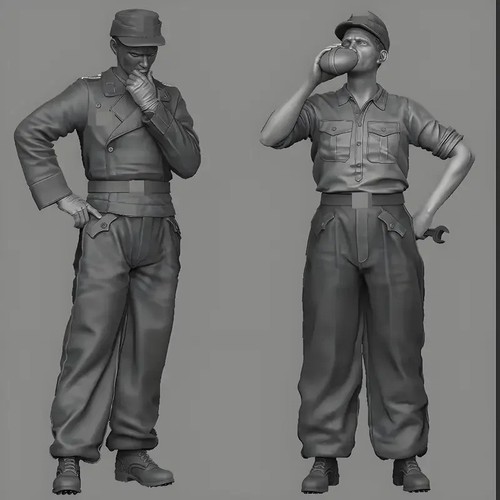 1/35 Resin Figure Model Kit WW2 US Tank Mechanic GK Unassembled and Unpainted - Picture 11 of 16