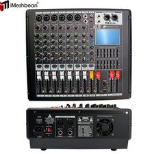 110V-220V Pro 8 Channel Mixer w/Power Amplifier 700W w/Bluetooth Sound Package
