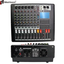 110V-220V Pro 8 Channel Mixer w/Power Amplifier 700W w/Bluetooth Sound Package