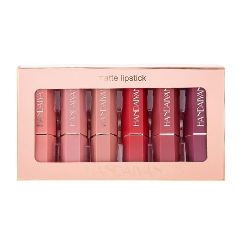 Matte Lipstick 6pcs Gift Box Set Hydrating Lipstick D3P7 Waterproof Lastin 9CL7 - Picture 4 of 16