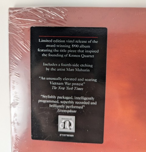Kronos Quartet Black Angels 12" Vinyl LP 2024 Limited Ed. Nonesuch 075597905809 - Picture 3 of 4