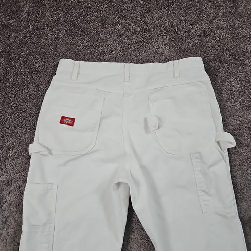 Pantalone Dickies uomo 36 bianco dritto regular fit da lavoro tasche cargo casual - Foto 9 di 11