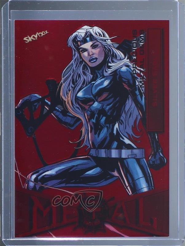 2022 Upper Deck Marvel Metal Universe Spider-Man PMG Red 59/100 Silver Sable #81