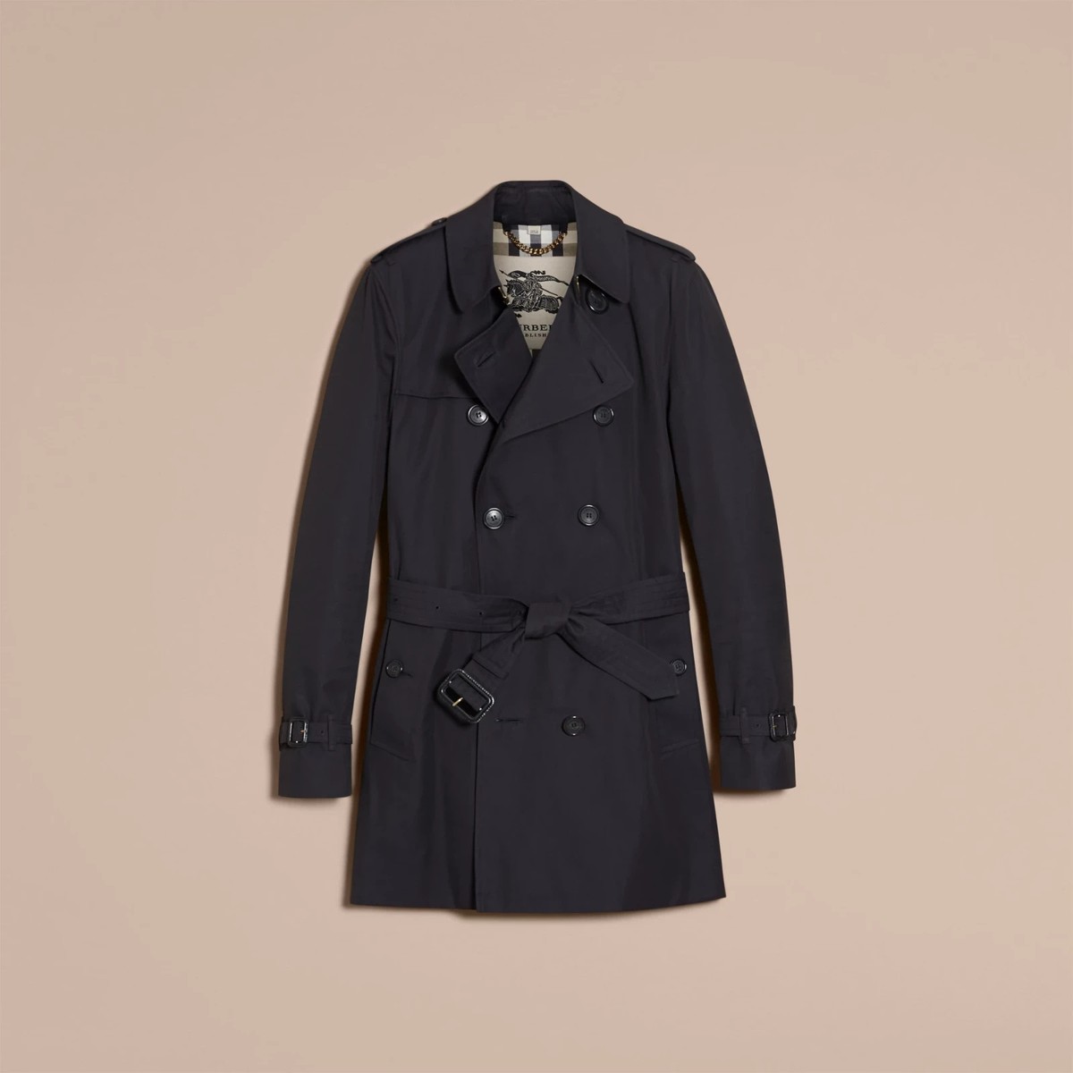Burberry Heritage Kensington Navy Trench Coat Mid US38 Kensington