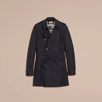 Burberry Heritage Kensington Navy Trench Coat Mid US38 Kensington