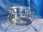Large glass mixing bowl 3.5 quart with dot beaded rim