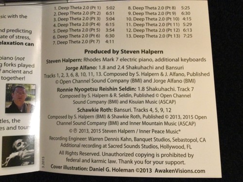 DEEP THETA 2.0 (2015) CD - STEVEN HALPERN tested New Age Meditation Healing - Foto 7 di 11