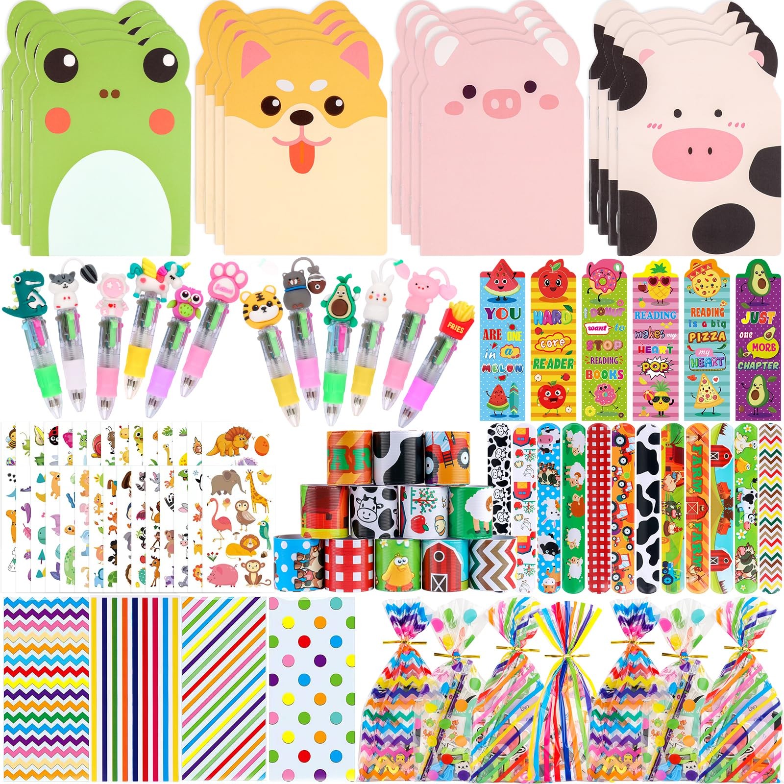 Stationery Party Pack, 24 Pack Birthday Goodie Bags with Multicolor Pen Mini ...