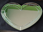 Vintage Venetian Heart Shaped Dresser/Wall Mirror 12" x 18"