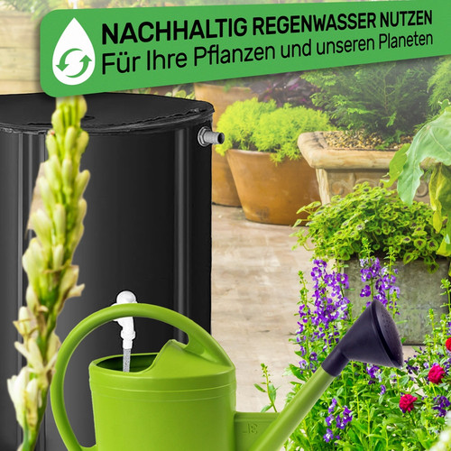 500L Faltbarer Wasserspeicher Regenwasserfass Wassertank Regentonne Wasserfass - Bild 2 von 8