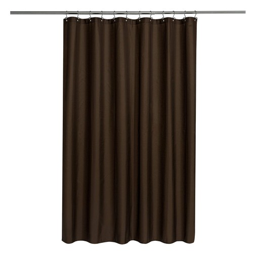 Fabric Shower Curtain or Liner with Magnets - Brown Shower Curtain for Bathroom