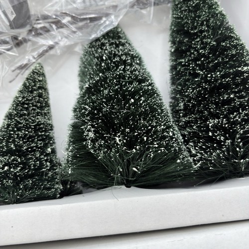 Dept 56 Snow Village Accessories Frosted Trees Set Of 14 Christmas Snow Brick Rd - Picture 7 of 20