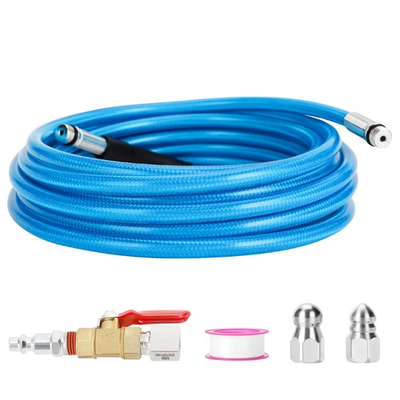 #ad Cyclone Home Dryer Vent Duct Cleaning Kit:23feet Pressure Hose 2 Jetter Noz... $38.59