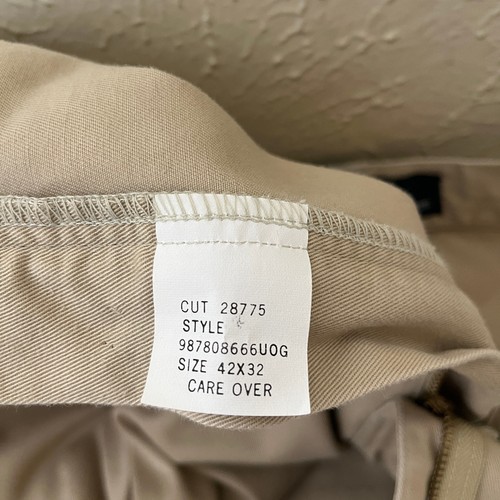 Polo Ralph Lauren Pants Mens 42x32 (40x29) Beige Pleated Tuck Vintage USA - Picture 6 of 19