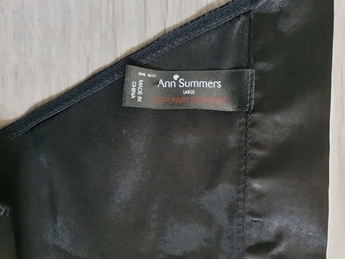BNWT Vintage Ann Summers Ashleigh Black Satin & Diamante Tie Side Thong Sze Lrge - Picture 19 of 24