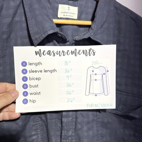 Mutual Weave Shirt Men’s XXL Ombre Blue Long Sleeve Button Front Casual NWOT - Bild 8 von 8