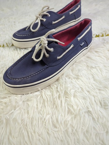 Keds Bootsschuhe Damengröße 9 grau blau Stoff Slipper Schnürschuhe - Bild 6 von 7