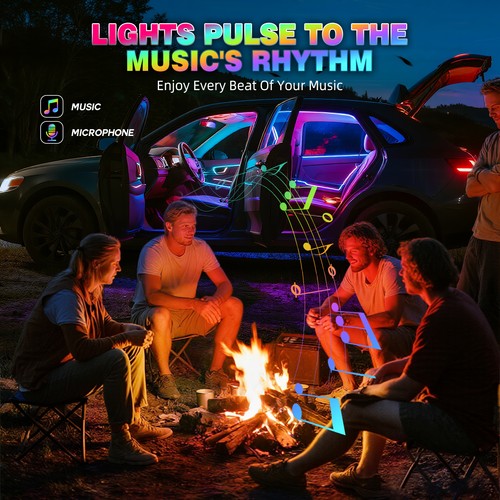 RGB Symphony Car Atmosphere Interior LED Acrylic Guide Fiber Optic Ambient Light - Picture 6 of 9