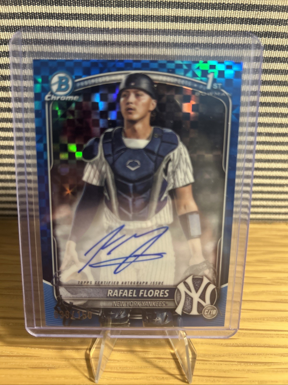 2025 Bowman -Chrome Prospect Autographs Rafael Flores #CPA-RF Blue Xfractor /150