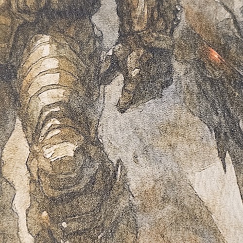 A4 Watercolor Drawing Poster Inspired By Doom Dark Ages - Quality Paper - Picture 7 of 8