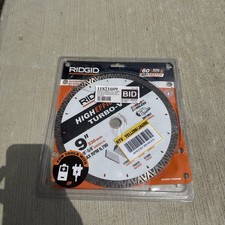 RIDGID TURBO-V 9" Turbo Diamond Rim Masonry Saw Blade High Efficiency Cutting