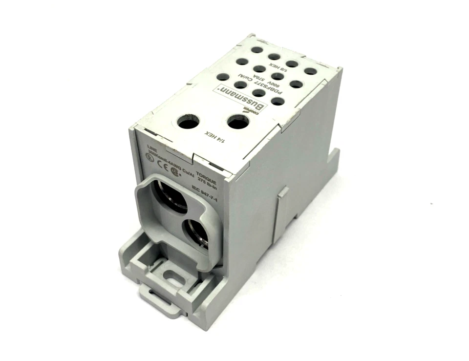 Bussmann PDBFS377 Power Distribution Block 600V AC/DC 570A, 1/8 Hex & 1/4 Hex - Image 2 of 4