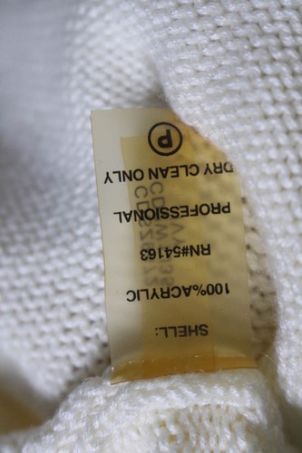 Calvin Klein Womens Textured Turtleneck Drawstring Knit Sweater Dress Cream Size - Picture 5 of 5