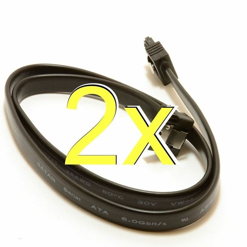 [2 paquete] 50 cm SATA 3 Enchufe de bloqueo a Enchufe de ángulo recto 6 GB Cable de alta velocidad Plomo - Imagen 4 de 8