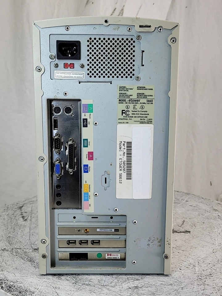 EMACHINES etower 566i2 PC Desktop CELERON (COPPERMINE) 384MB SEE NOTES - Image 3 of 4