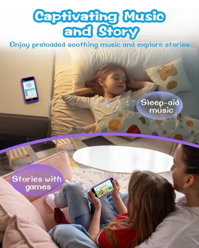 Kids Toys Smart Phone, 3.97" Touchscreen Kids Phone,16GB & Front Camera, Purple - Picture 5 of 8