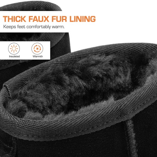 Women Snow Boots Ankle Booties Memory Foam Fur Lining Slip On Boots - Bild 5 von 31